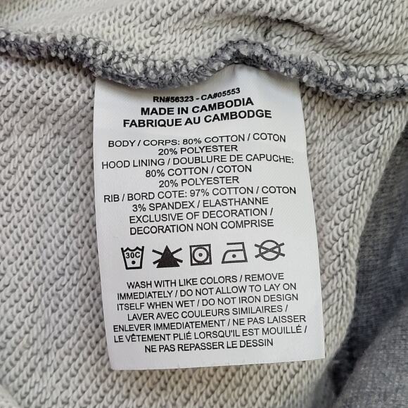 Air-Jordan Terry Hoodie Medium 21x25 Boxy Baggy Wrap-Around Spellout - Picture 10 of 11